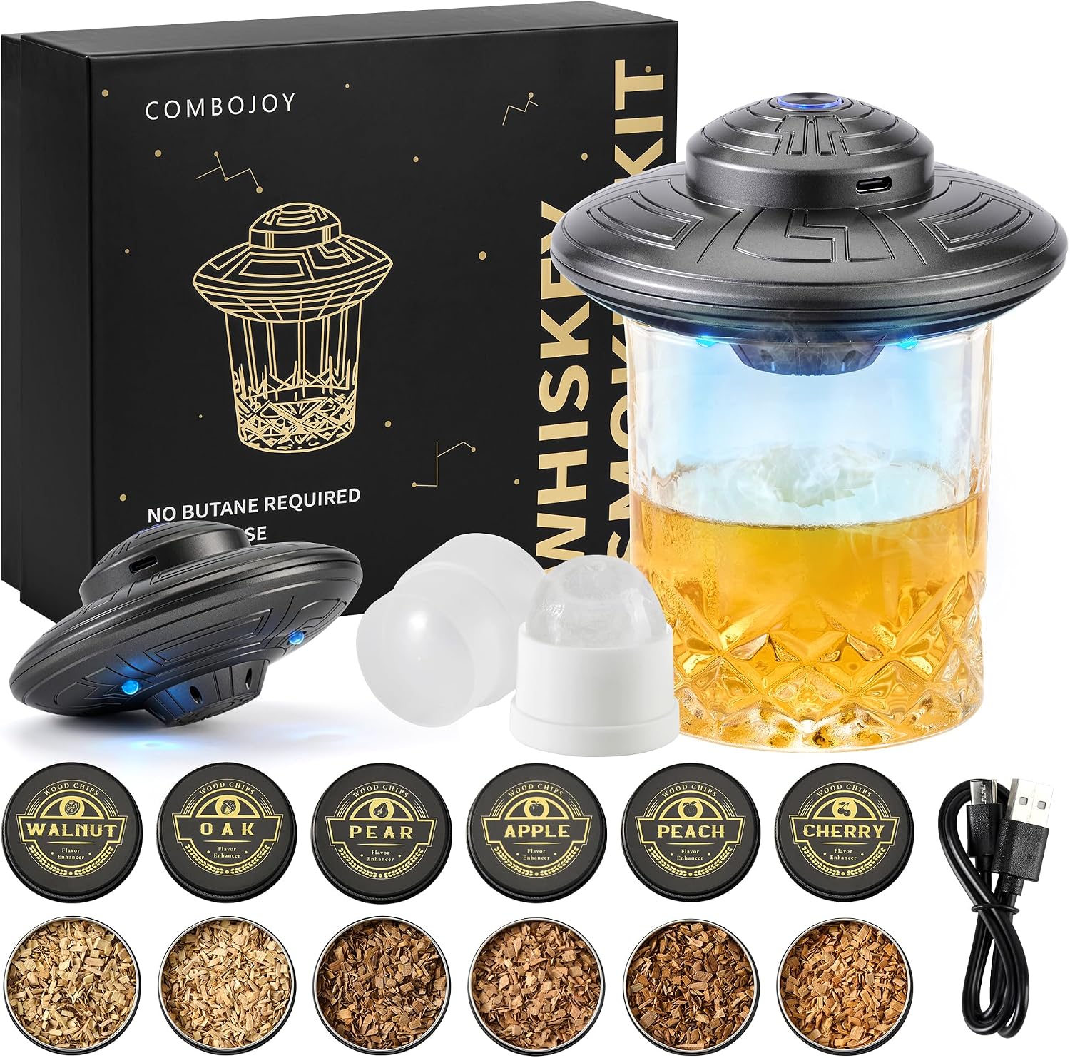 COMBOJOY Electric Whiskey Smoker — Grey