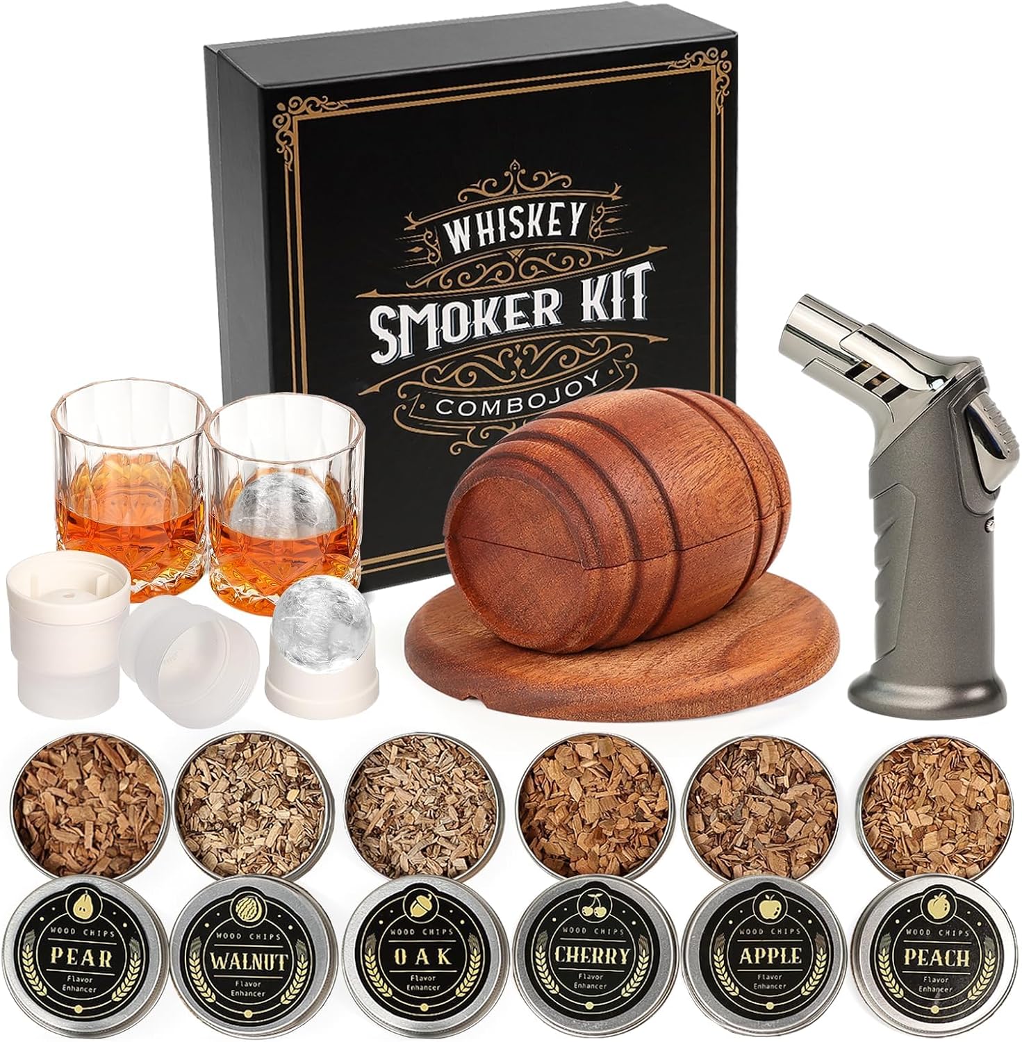 COMBOJOY Barrel Whiskey Smoker Kit