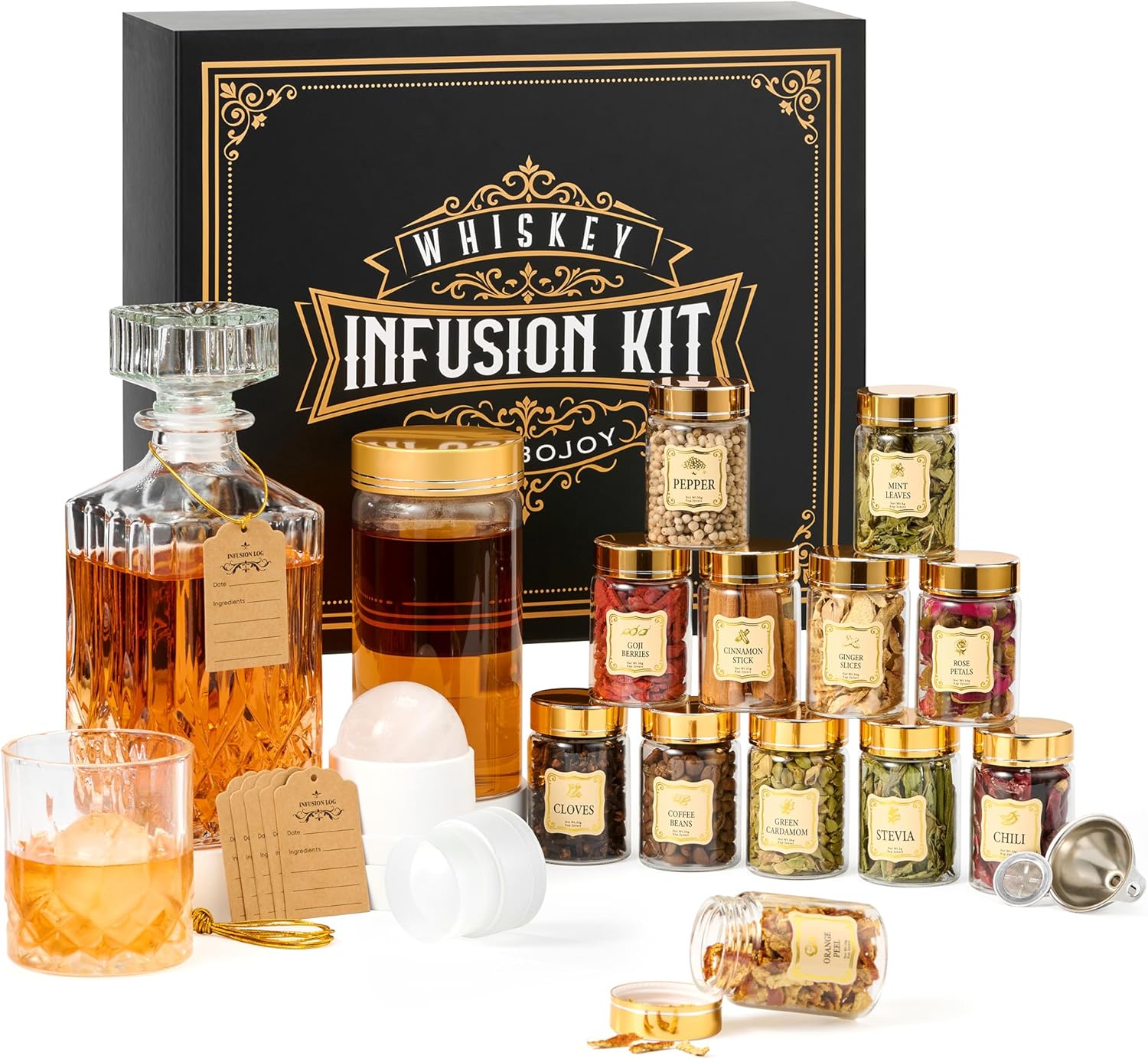 Whiskey Infusion Kit and included accessories
