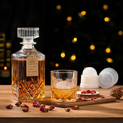 Whiskey Infusion Kit Gifts for Men – 12 Natural Ingredients, Decanter, Infusion Jar, Glass, Ice Mold – DIY Whiskey, Bourbon, Rum & Cocktail Infusion Set for Him, Dad, Husband